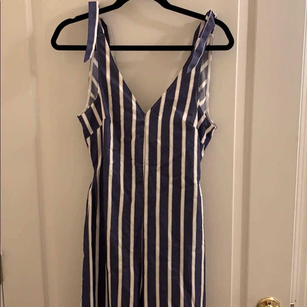Blue and white striped Jumpsuit